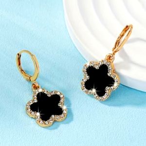 2/$20 Nwtib. Classy simple flower with rhinestones dangle earrings